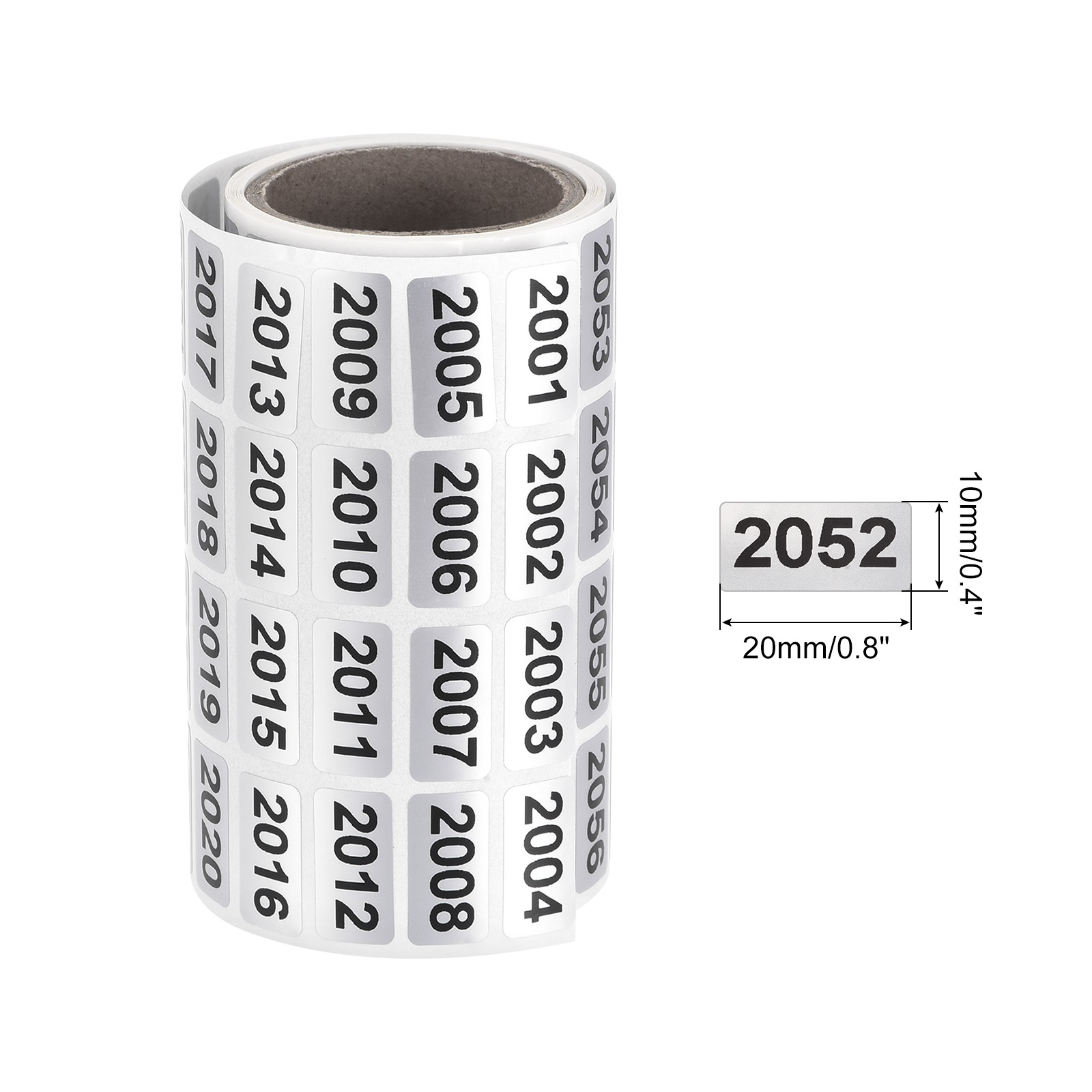 2001 to 3000 Consecutive Number Stickers Inventory Labels Black Numbers