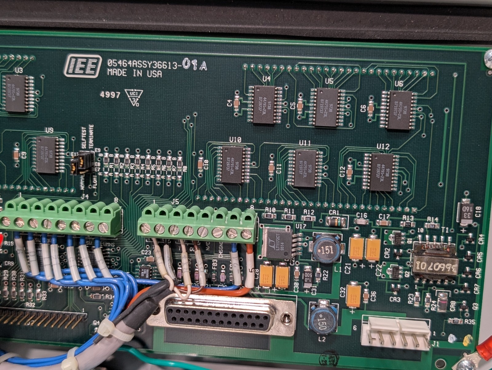 IEE 05464ASSY36613-01A PCB Display Assembly in Hoffman 13″ x 11″ x 5″ Enclosure
