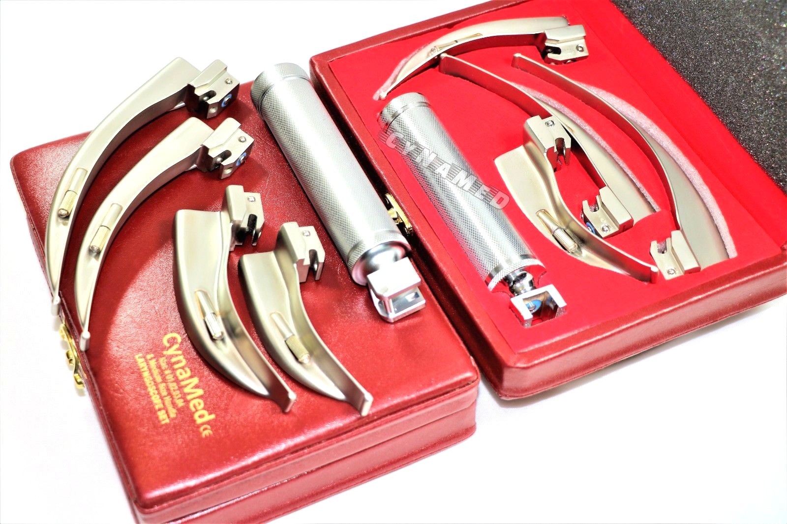 4 BLADES AND ONE HANDLE LARYNGOSCOPE MACINTOSH INTUBATION EMT ANESTHESIA SET