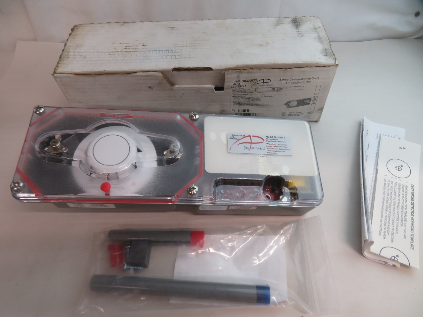 APC SL-2000-P Air Products And Controls 4-Wire Photoelectric Duct Smoke Detector