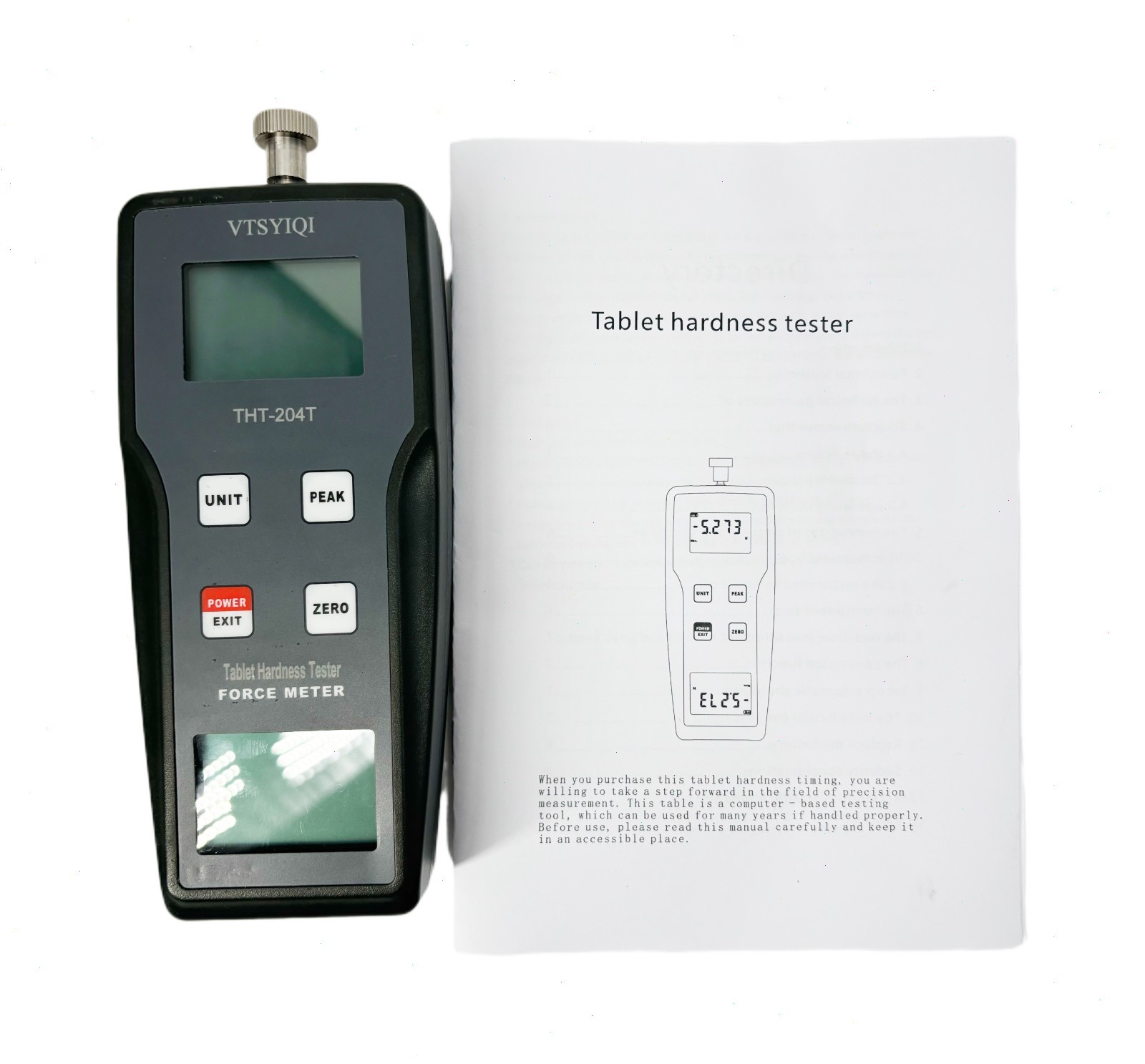 Tablet Hardness Tester Machine with Precision ±0.5%FS (Range) + 1 Digital Peak