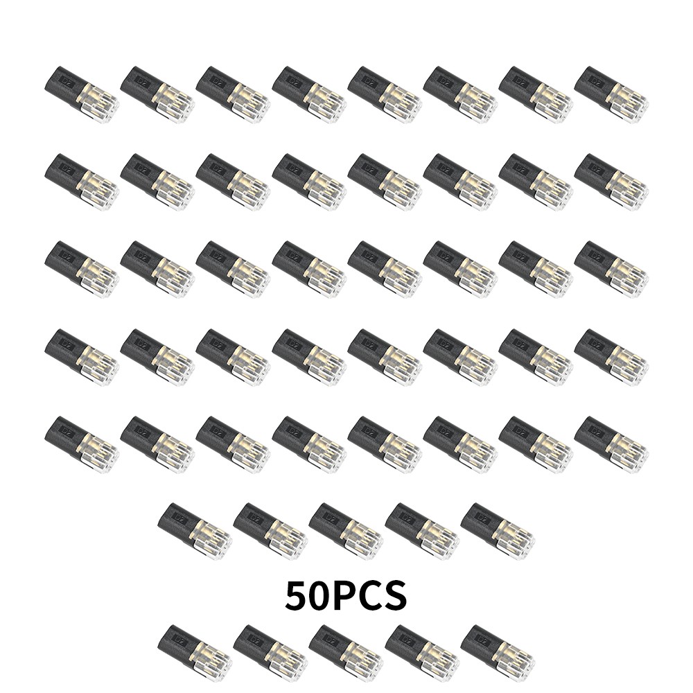 50PCS Double-Wire Plug-in Connector, Cable Clamp with Locking Buckle, AWG 18-22