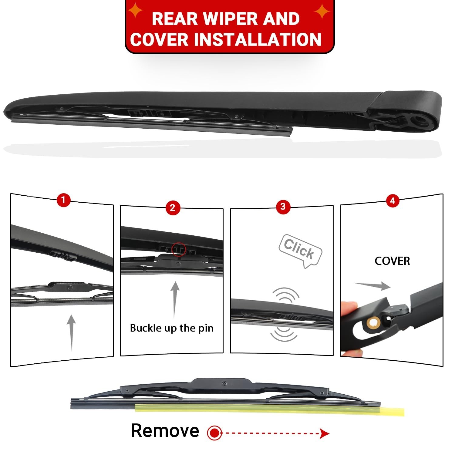 Windshield Wiper Blade Set Replacement for 2007-2017 Jeep Patriot Original Eq…