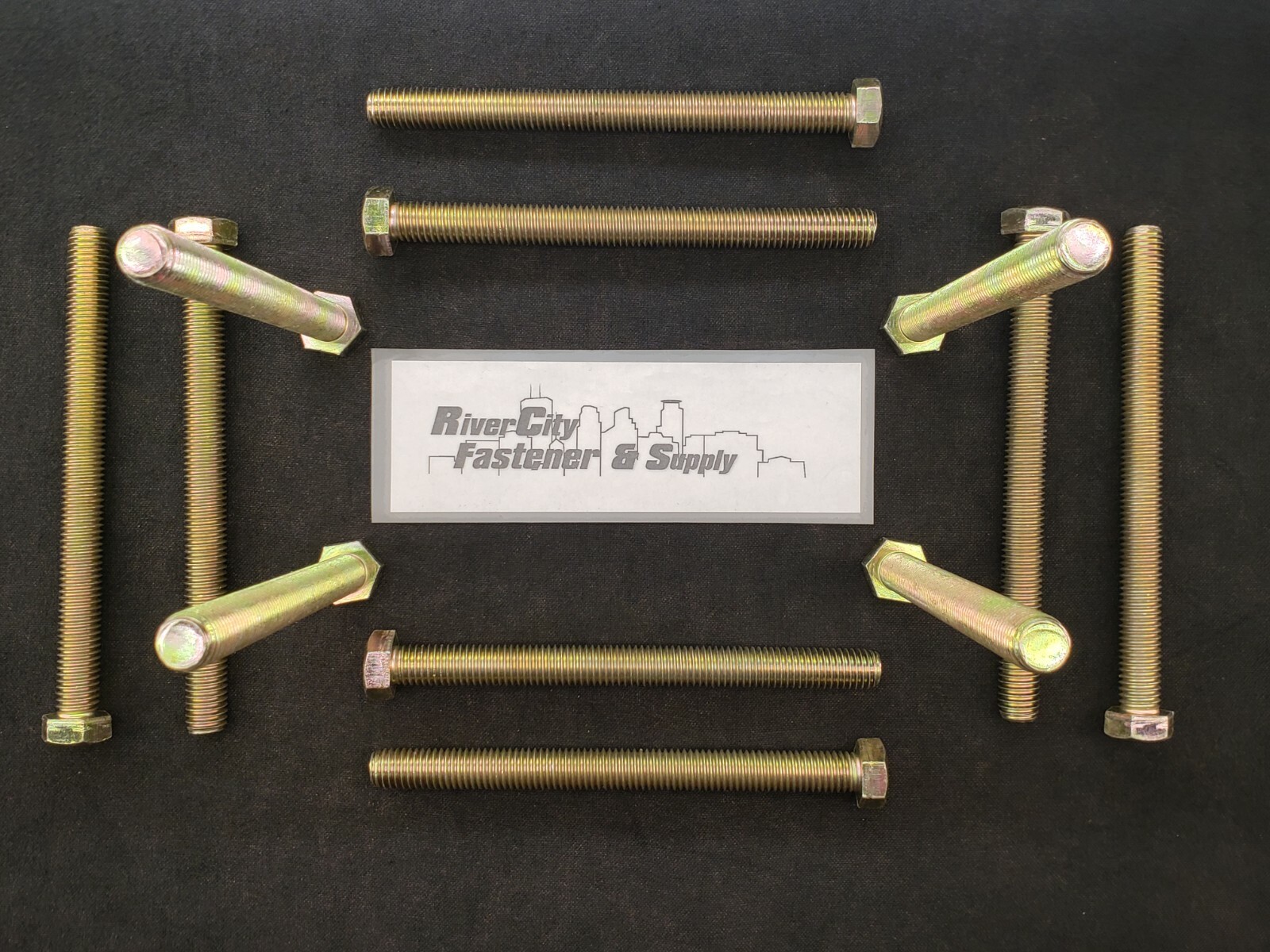 (5) 1/2-13×6 Grade 8 Tap Bolts 1/2 x 6 Hex Head Screws .50 x 6.00 Full Thread