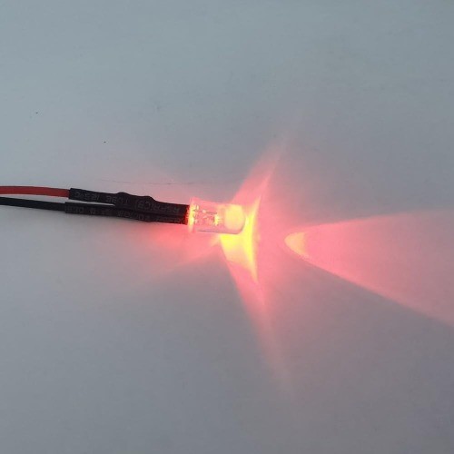 20pcs Pre Wired Red Blinking LED Lights 3mm Flashing 1.5Hz DC 12 Vo Color: Red