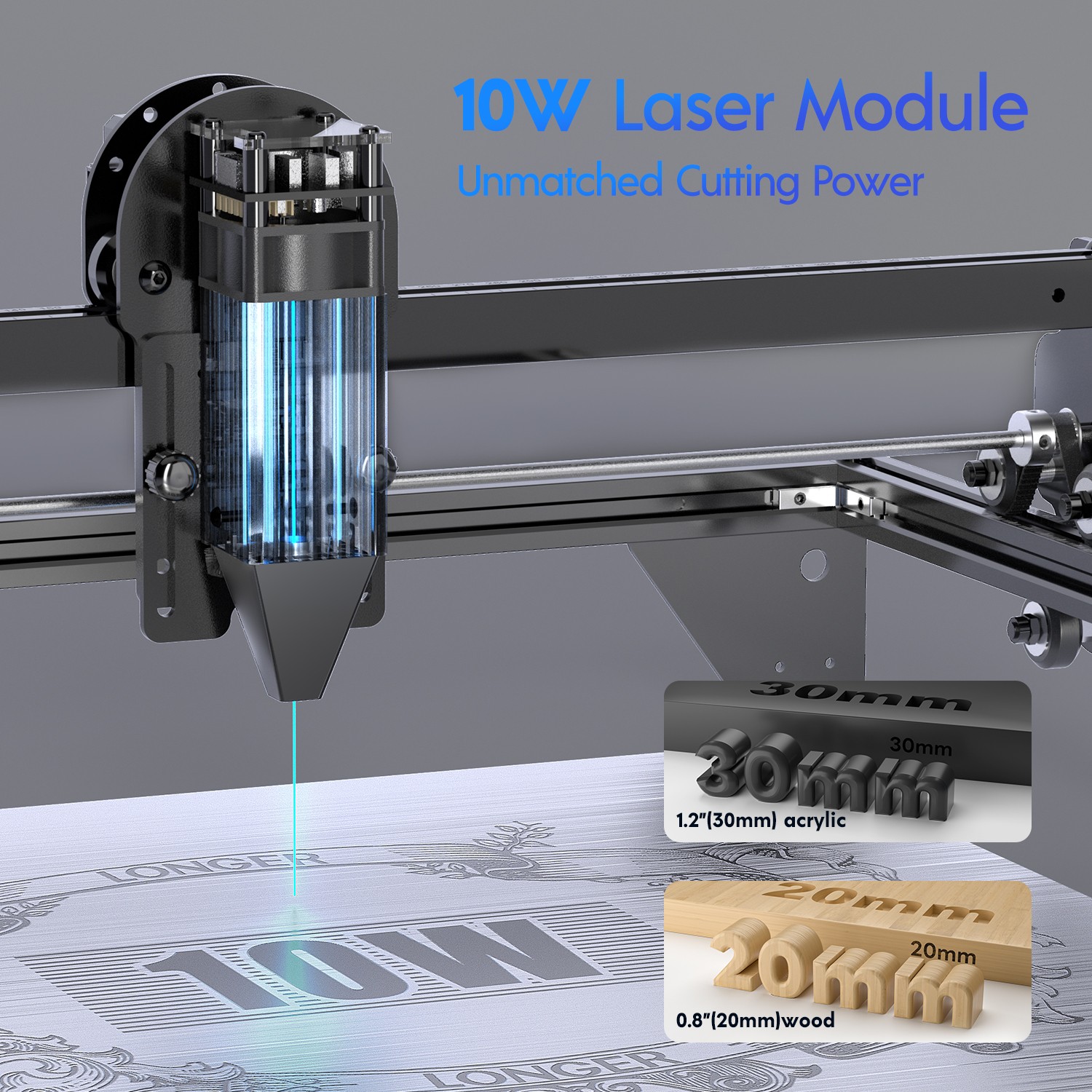 Longer RAY5 10W Laser Engraver Laser Cutter with App Offline Control DIY NEW