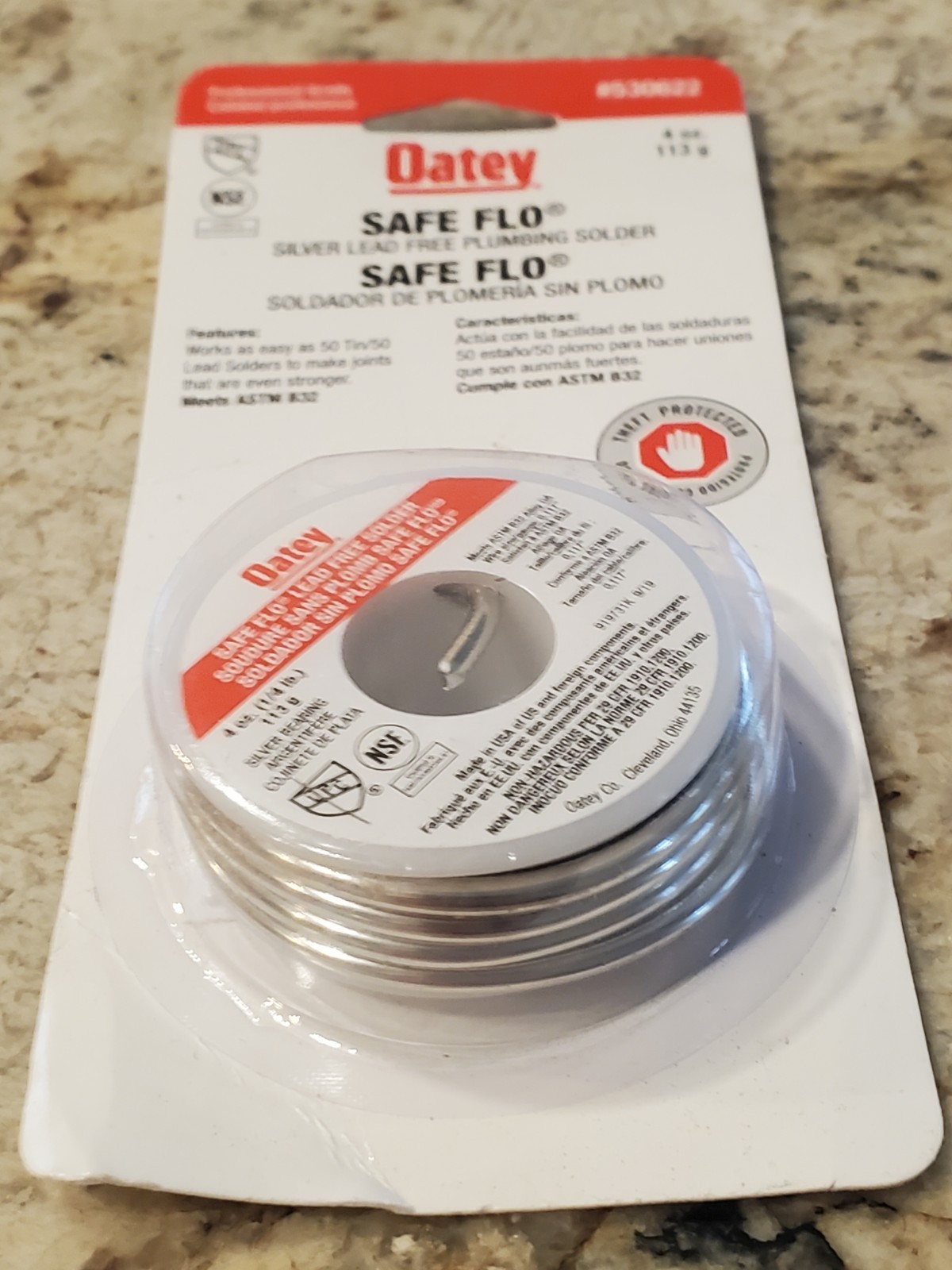 Oatey Safe Flo Lead-Free Plumbing Wire Solder Silver (4 oz) EXCELLENT!!!