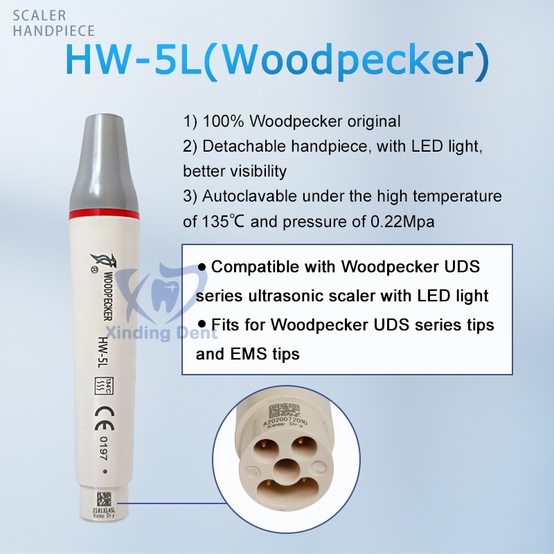 Woodpecker Ultrasonic Piezo Scaler Handpiece HW-5L LED HW-3H Tips for Clinic