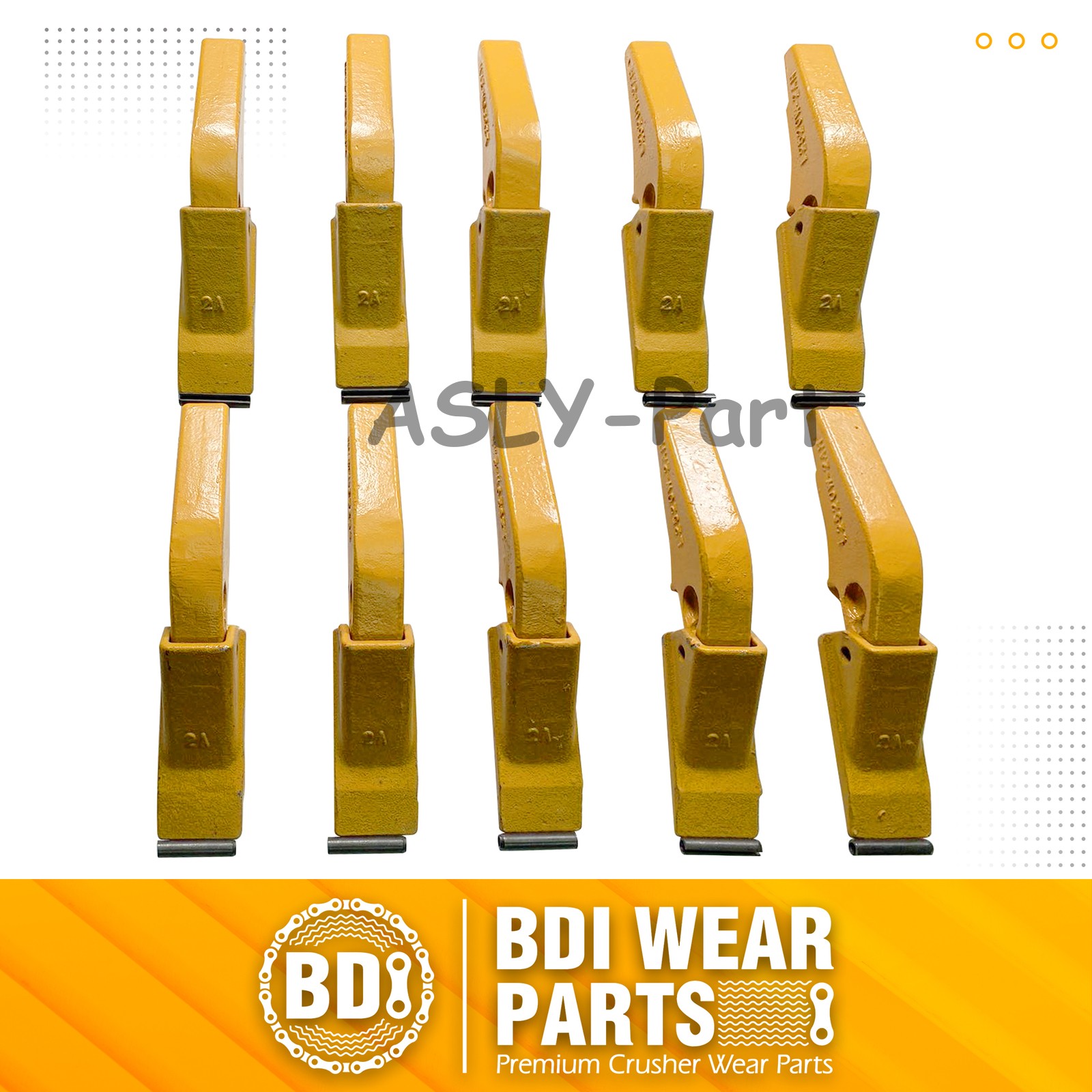 L2520N-2AH Weld On Adapter Bucket Shanks 2A Bucket Teeth with Pins – 10 Set