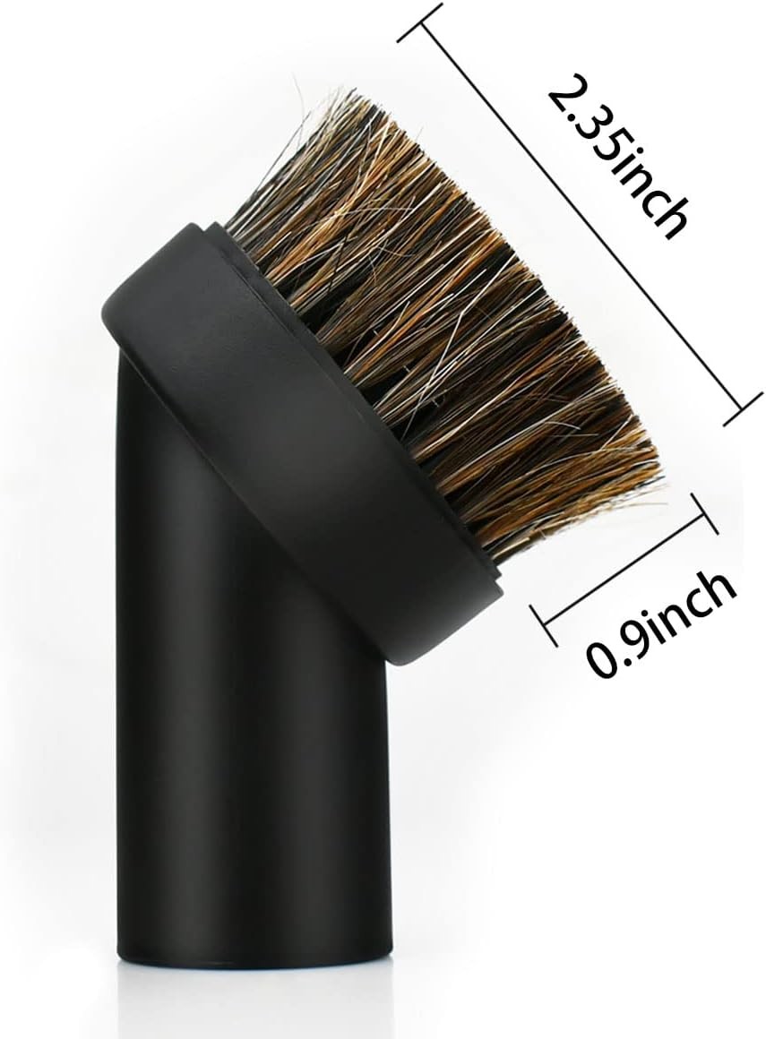 2x Vacuum Dust Brush Attachment 25mm Horse Hair Round Tool For 1.25in 32mm Hose