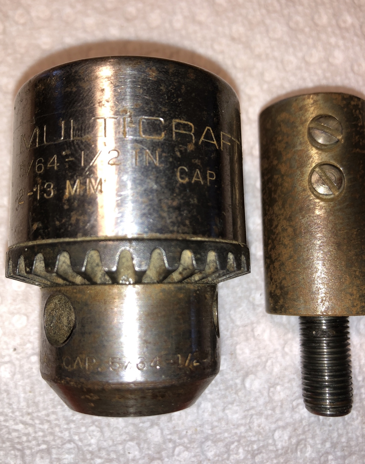 VTG Jacobs Drill Chuck Multi-Craft 5/64″ to 1/2″ or 2-13mm 3/8-24 Thread Adapter