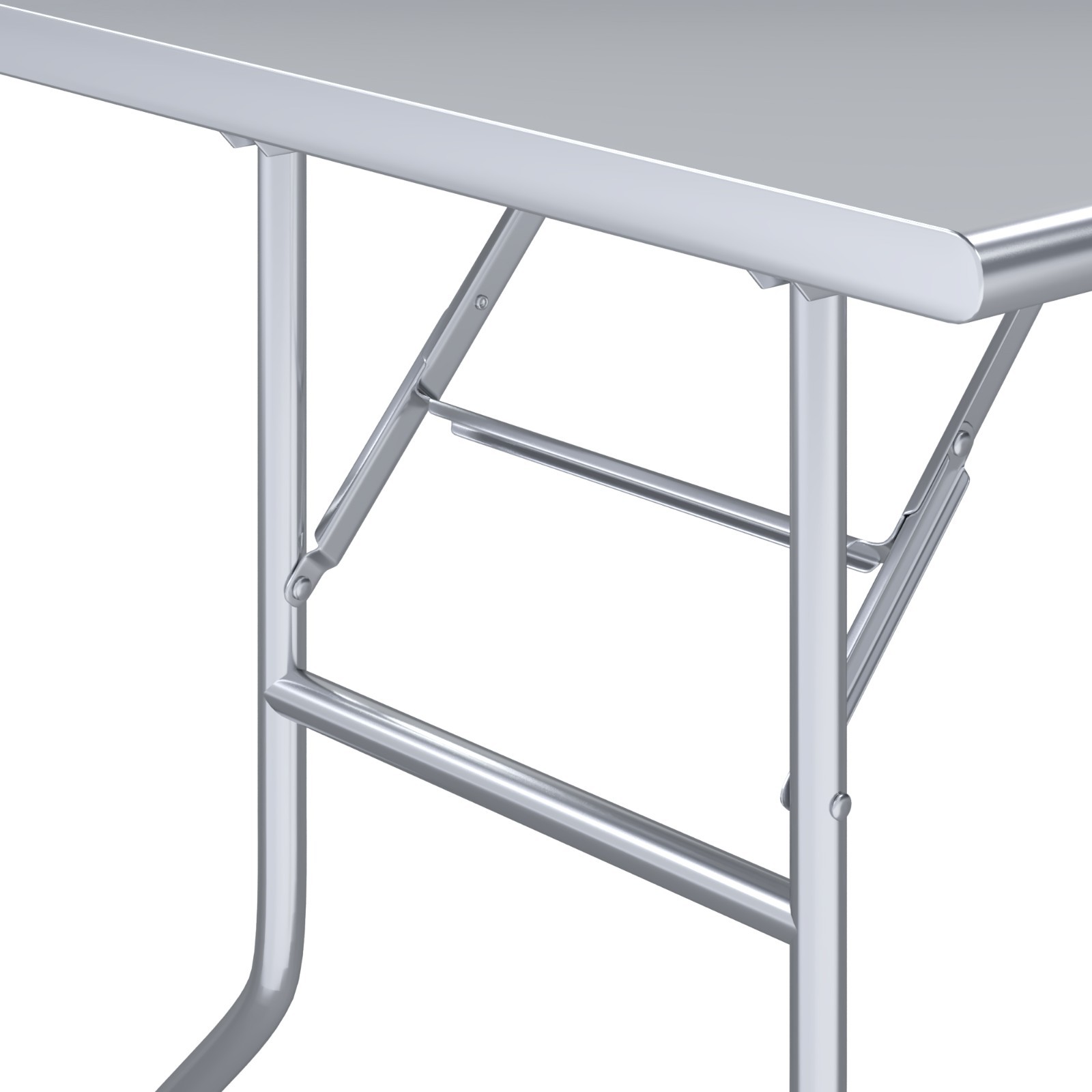 30 in. x 48 in. Stainless Steel Open Base Folding Work Table