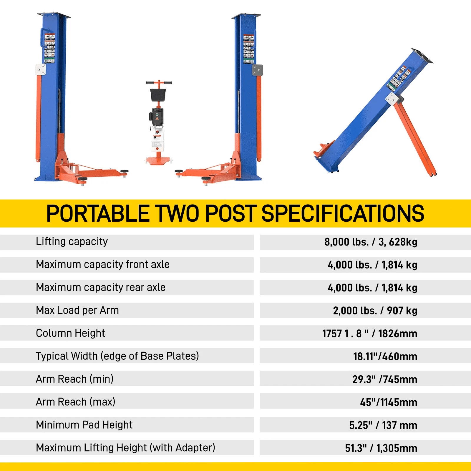 8000LBS 2 Post Car Lift Automotive Hoist Equipment CE Certified FREE SHIPPING