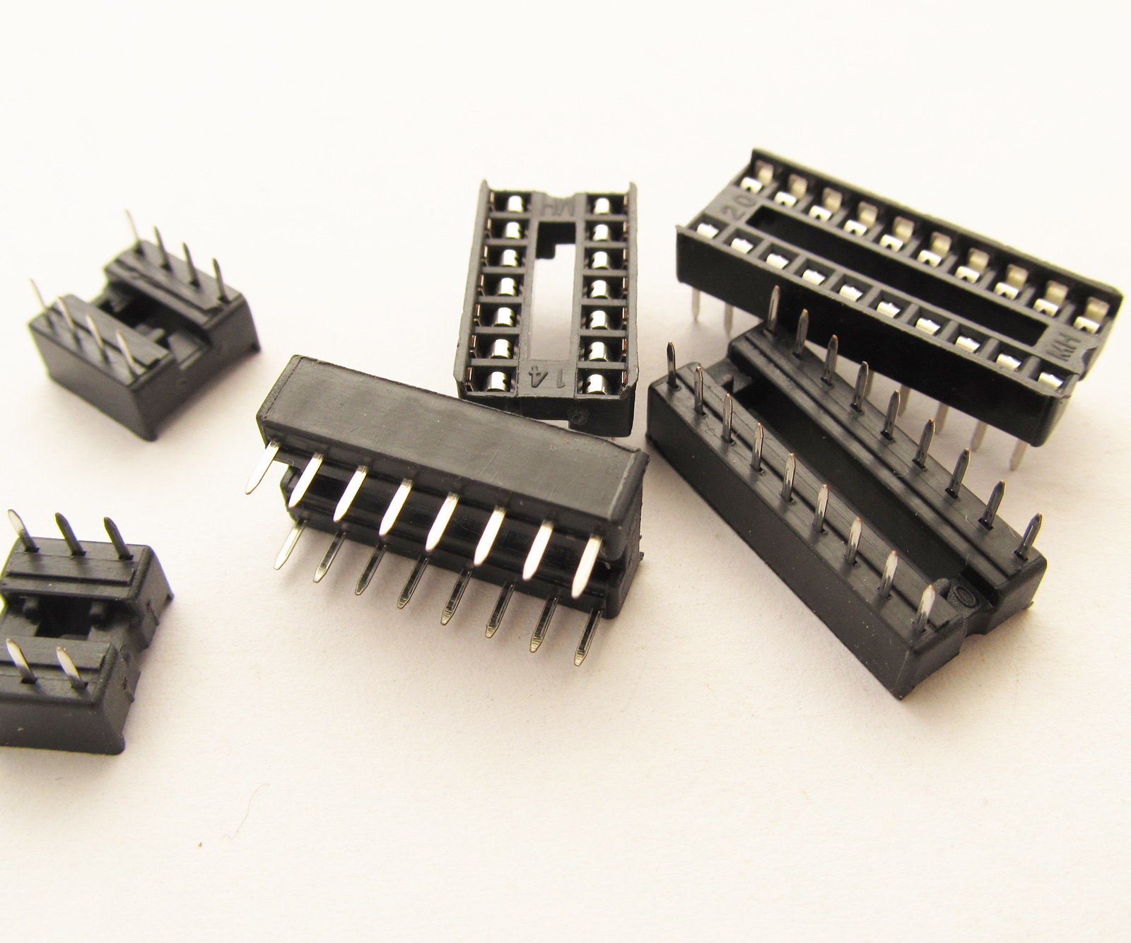 10pcs 6pin 8pin 14pin 16pin 18pin 20pin DIP Flat IC Socket Adapter Solder Type