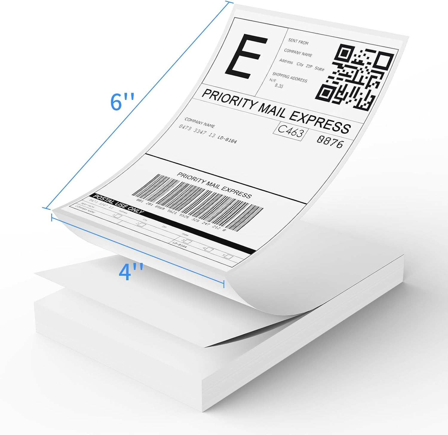 RONGTA 4X6 Thermal Labels, Fanfold Shipping Label Compatible with Thermal Printe