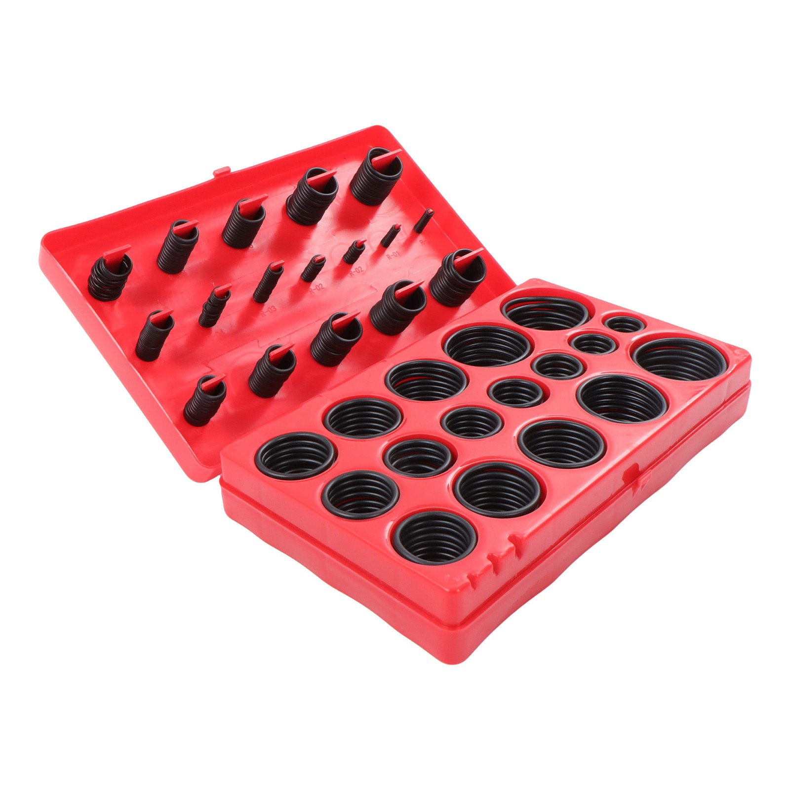 419 PCS Black O Ring Assortment Set Metric Oil Proof Kit 32 Size O-Ring Case