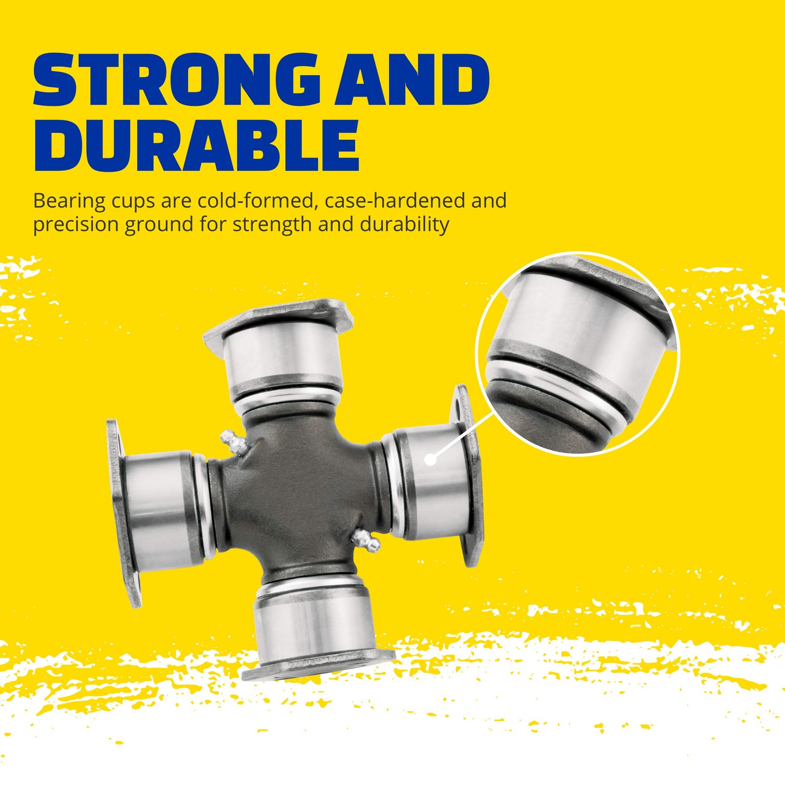 DRiV MOOG Premium Universal Joint – Greaseable U-Joint with Nitrile Rubber Grea