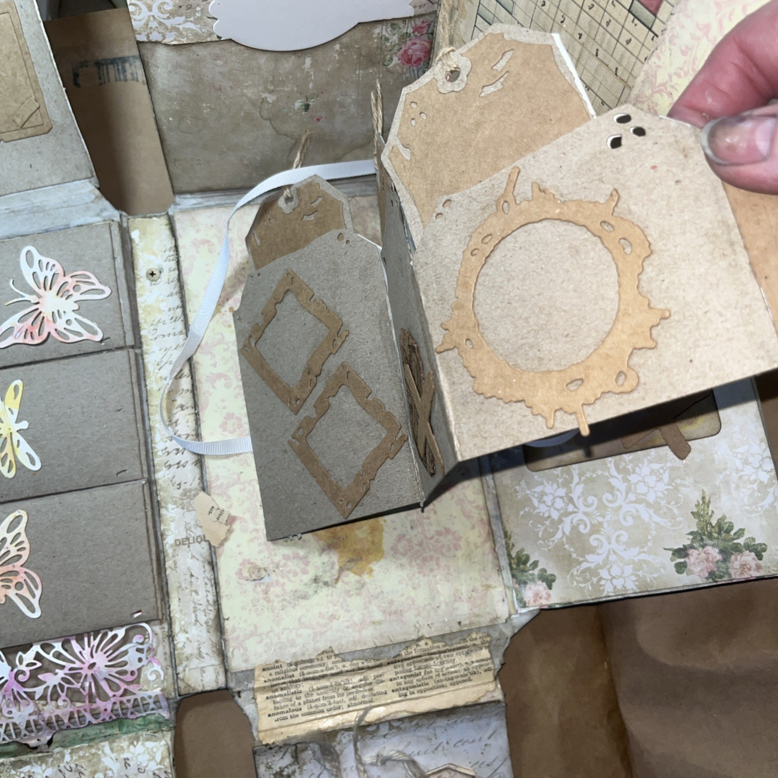 Handmade Junk Journal Folio Loaded with Flaps and Flips Working Lock And Keys