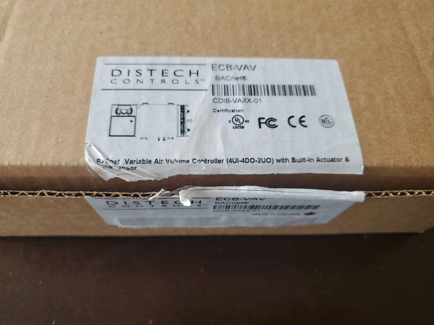 Distech CDIB-VAXX-01 ECB-VAV Programmable Controller 4 UI, 4 Do, 2 UO