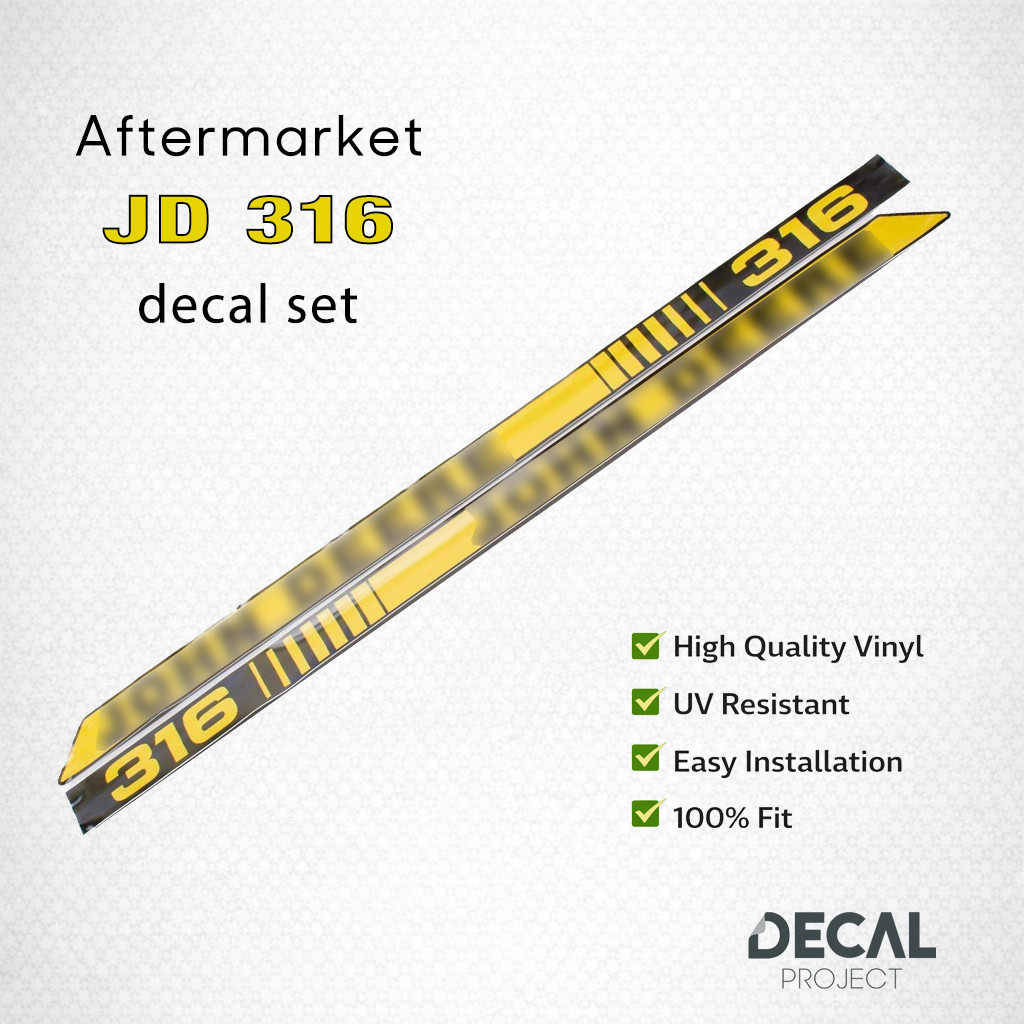 John Deere 316 Decal Kit – High-Quality Restoration Stickers – Full Set