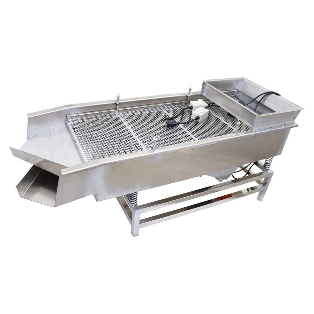 Double Layer 10mm&5mm Stainless Steel Linear Vibrating Screen Two Motor 110V