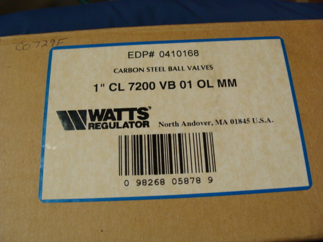 WATTS BALL VALVE CARCON STEEL Regulator 1″ CL 7200 VB 01 0L MM