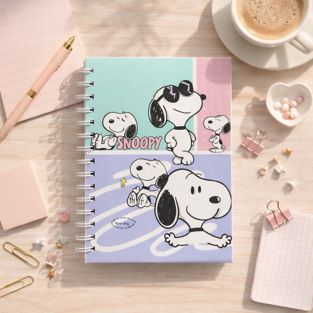 Daily planner Cute Personalized Peanuts, Snoopy-Inspired Hardcover Journal,