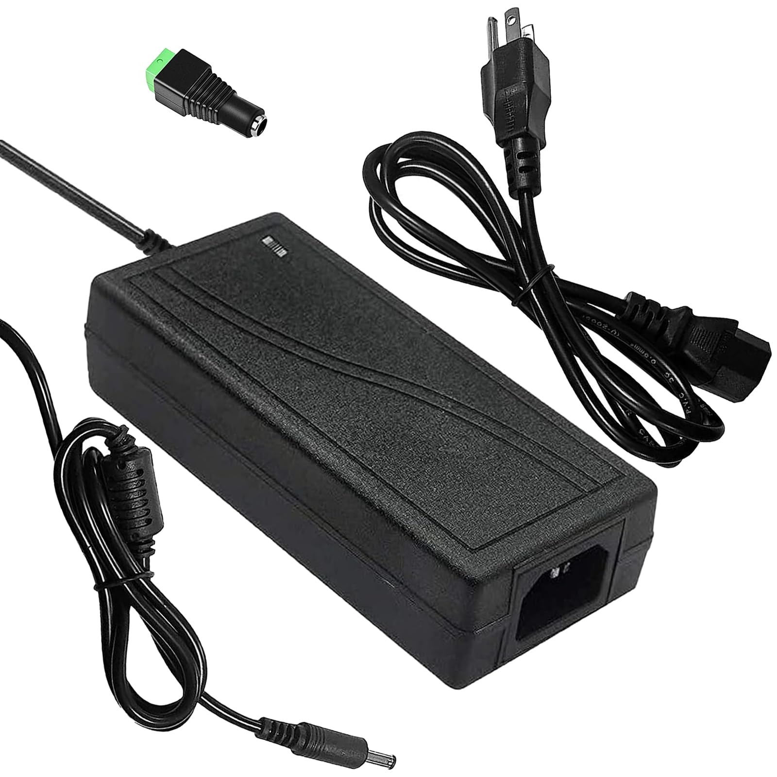 24 Volt 6 Amp Power Supply,100-240V AC to DC 24V 6A 5A 4A 3A 2A 1A black