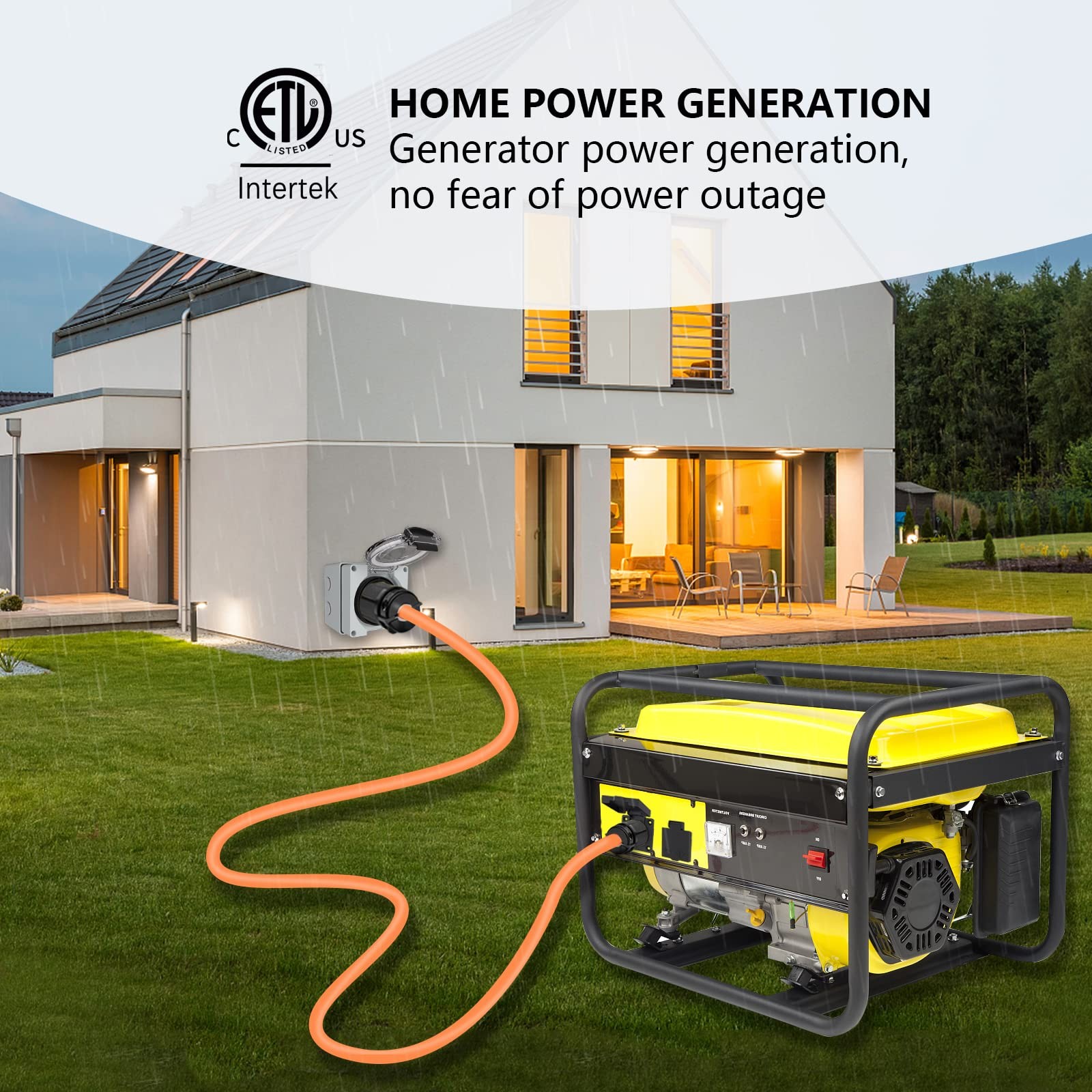 30 Amp Generator Power Inlet Box NEMA L1430P,125/250 Volt 7500W, Outdoor dust…
