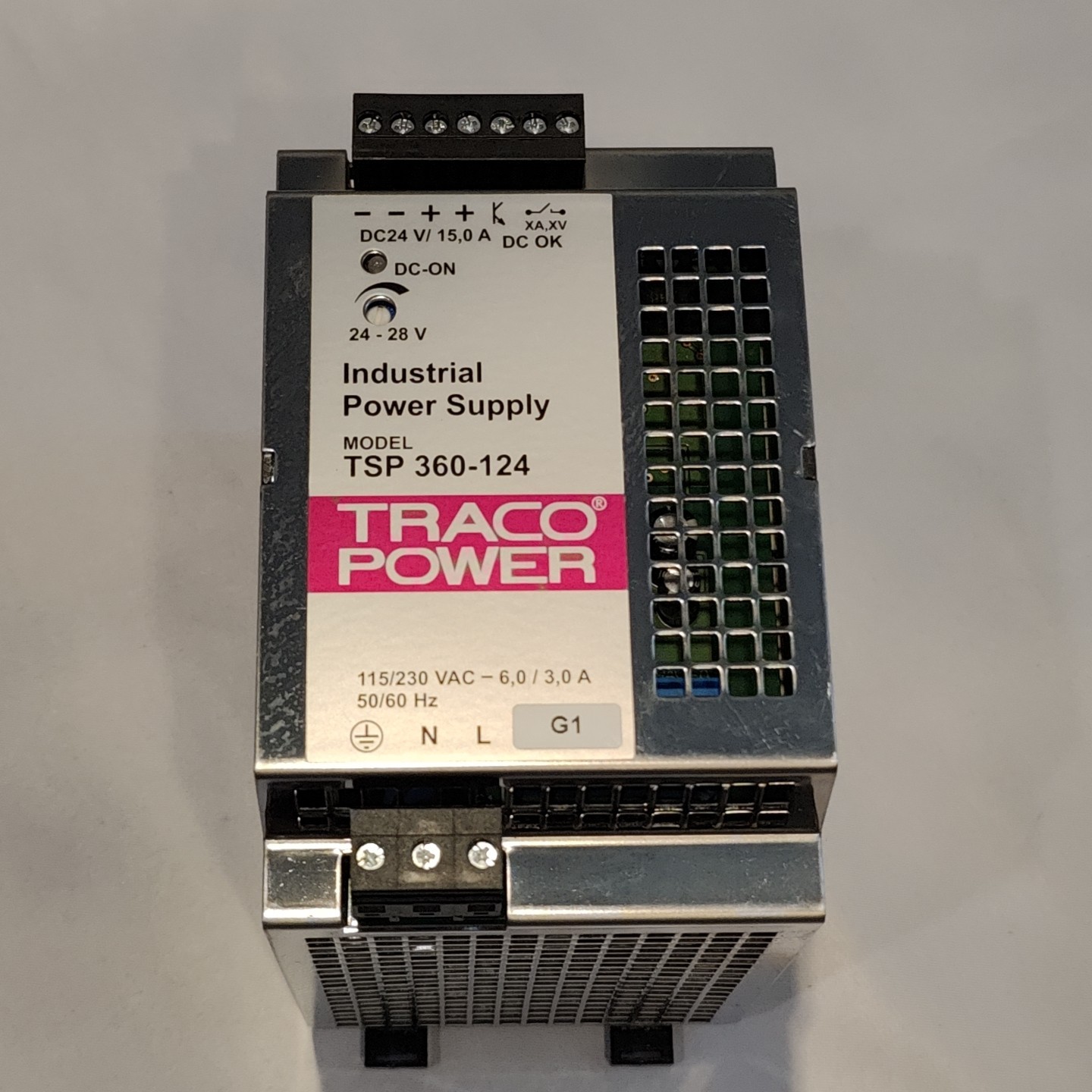 Traco Power TSP 360-124 Induatrial Power Supply 24VDC/15.0A