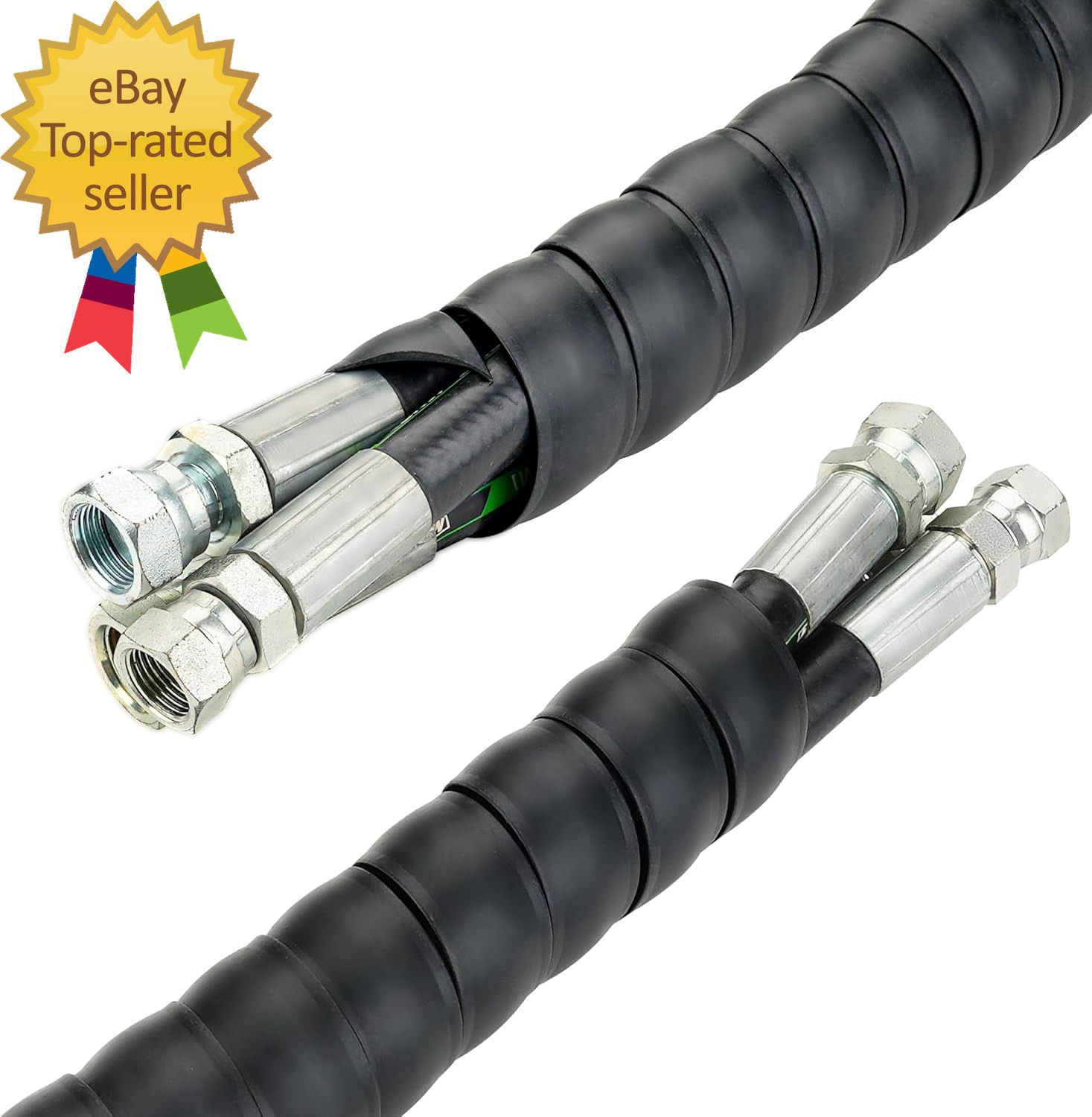 Hydraulic Hose Protector 2″ OD X 10′ Length Spiral Wrap Easy to use and Carry