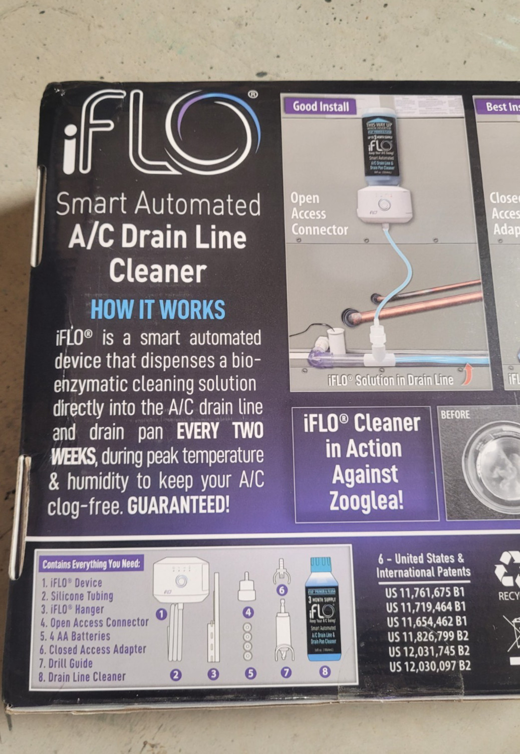 iFLO IFLOKIT01 Smart Automated A/C Drain Line HVAC Cleaner 36 fl oz