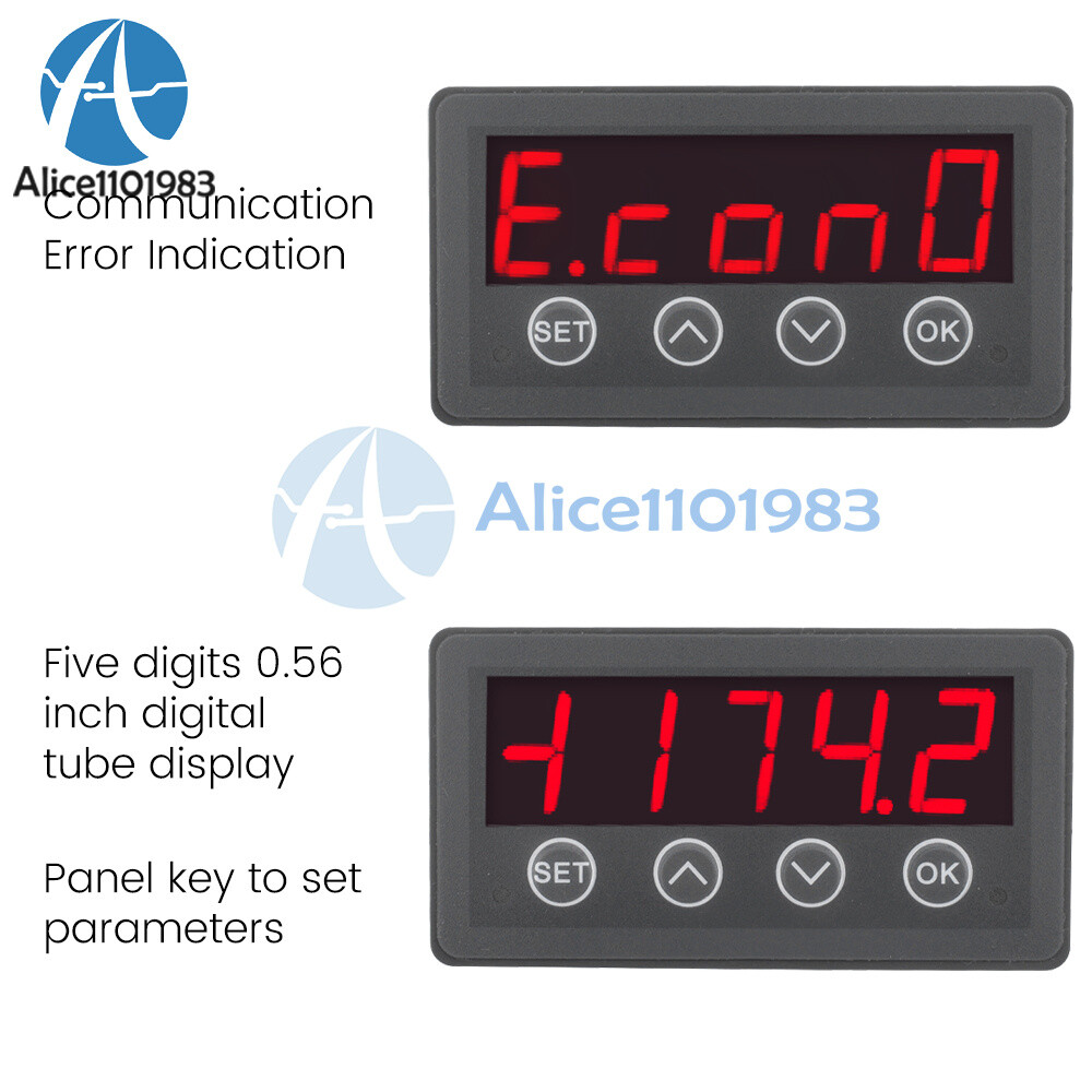 MODBUS-RTU Communication Display Meter RS485 Master-Slave-Monitored DC 8-25V