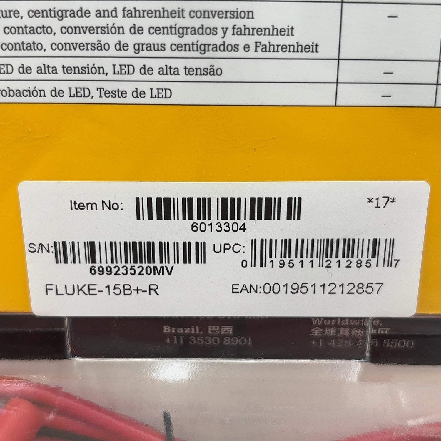 New Fluke CAT III 600V Multimeter