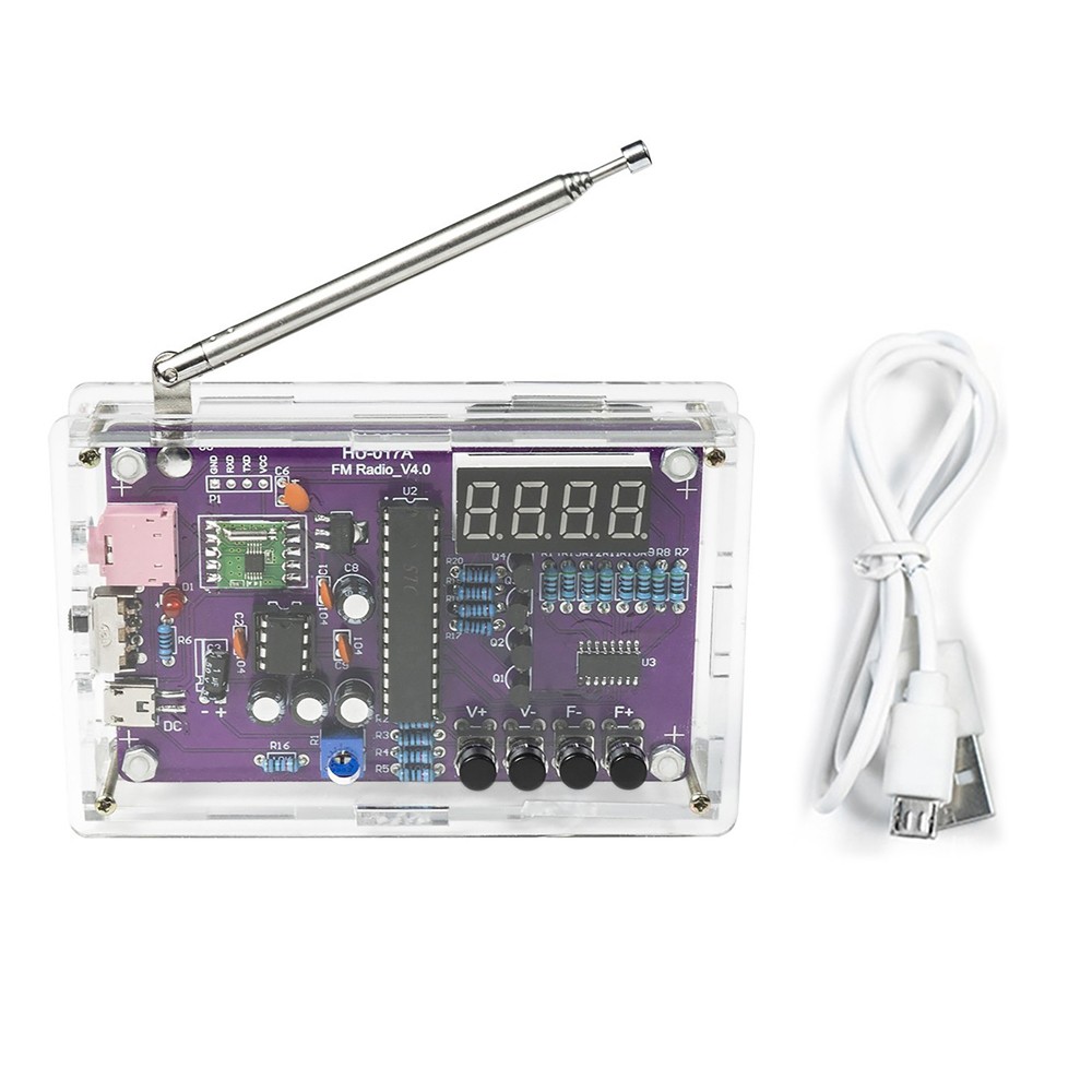 DIY FM Radio Electronic Kits 87-108MHz Digital RDA5807S Module Soldering Project