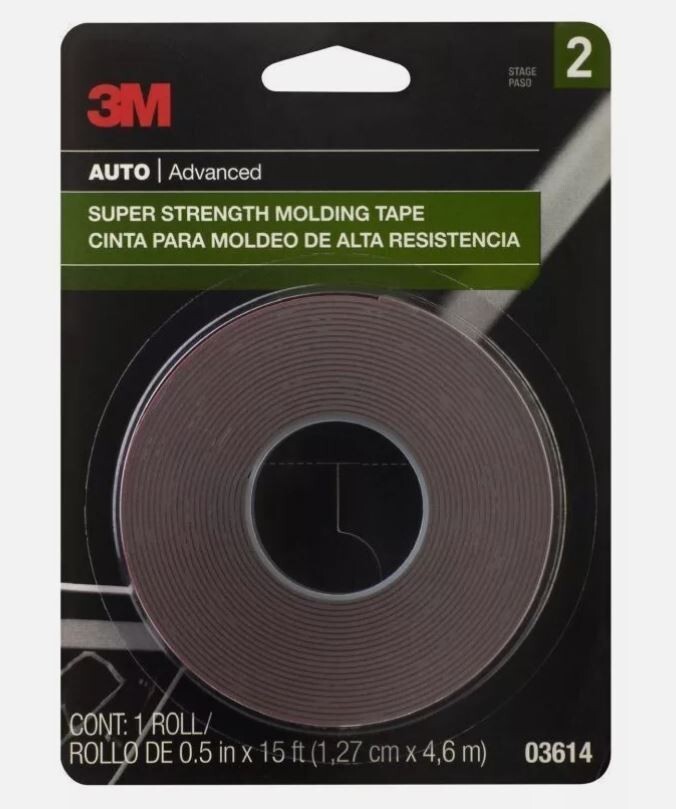 3M 03614 Scotch-Mount 1/2 Inch x 15 ft Molding Attachment Tape