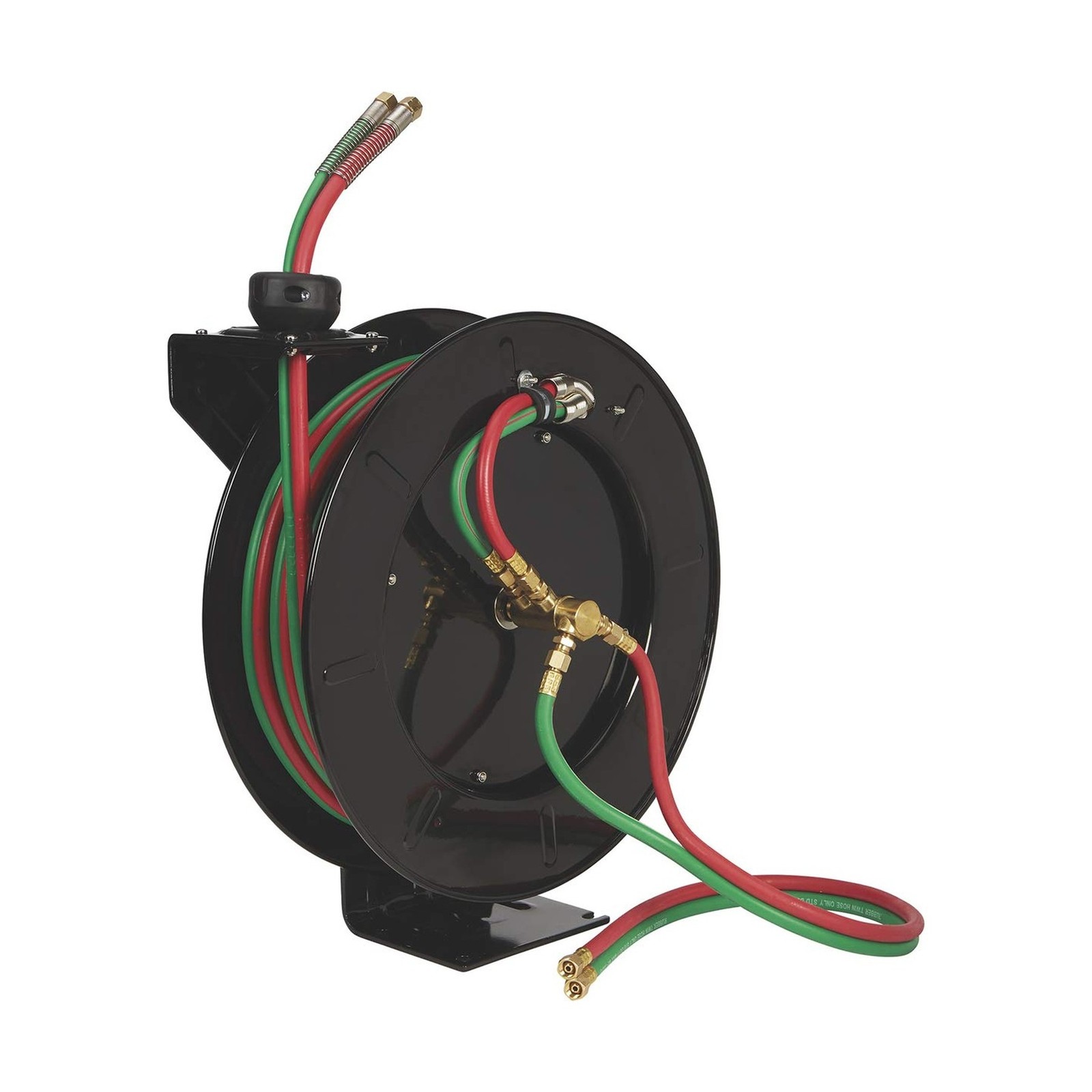 Stark USA Welding Hose Reel 50′ ft x 1/4″ Hose Auto-Rewind Retractable ID Twi…