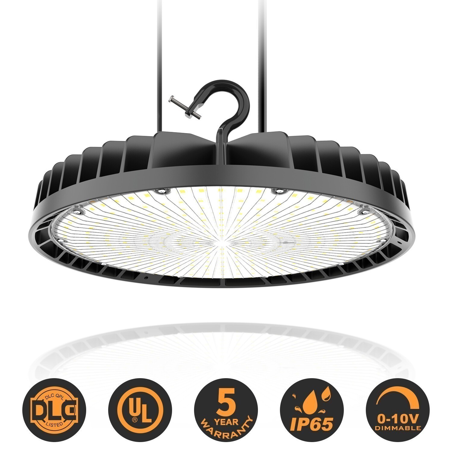 4PACK 240W UFO LED High Bay Light Garage Warehouse Commercial Lighting Dimmable