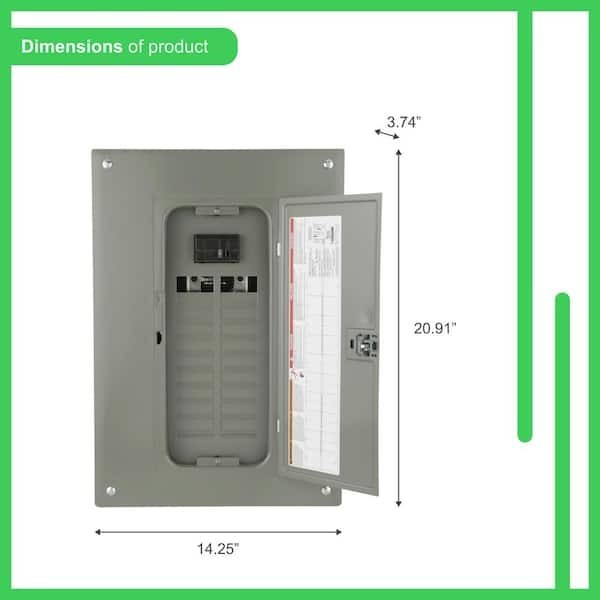 Square D 100 Amp 40 Circuit 20 Space Indoor Main Breaker Box Panel Load Center