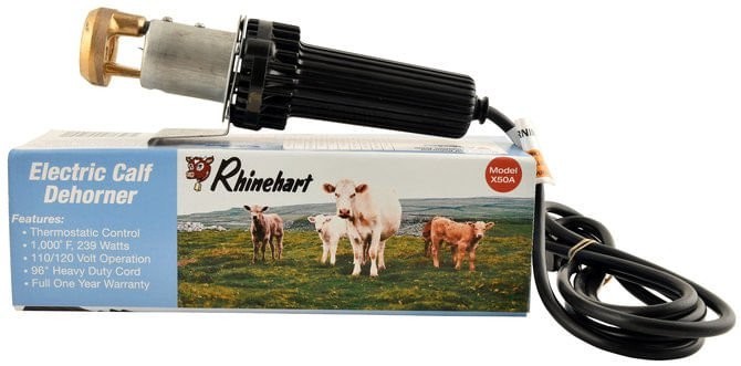 Rhinehart X-50 Electric Calf Dehorners & Adaptor Tips for Cattle, Goats & Lambs