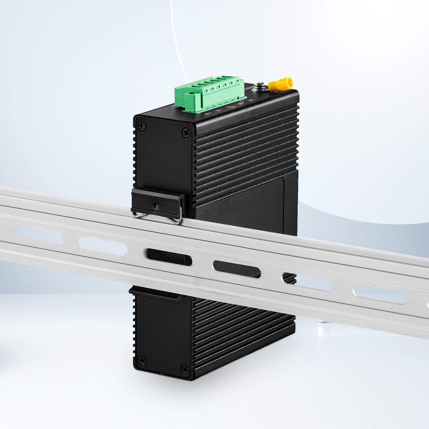PhyinLan Din Rail Mount Clip 42mm Width Universal Din-Rail Mounting Black