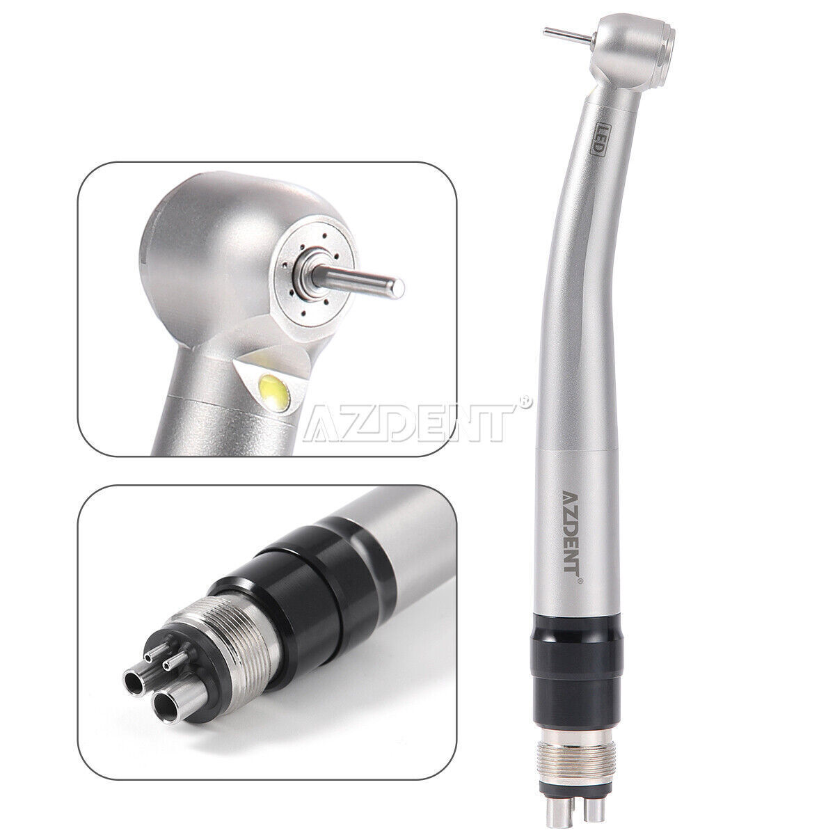 Dental LED E-generator High Speed Optic Handpiece with Quick Coupler 4Holes