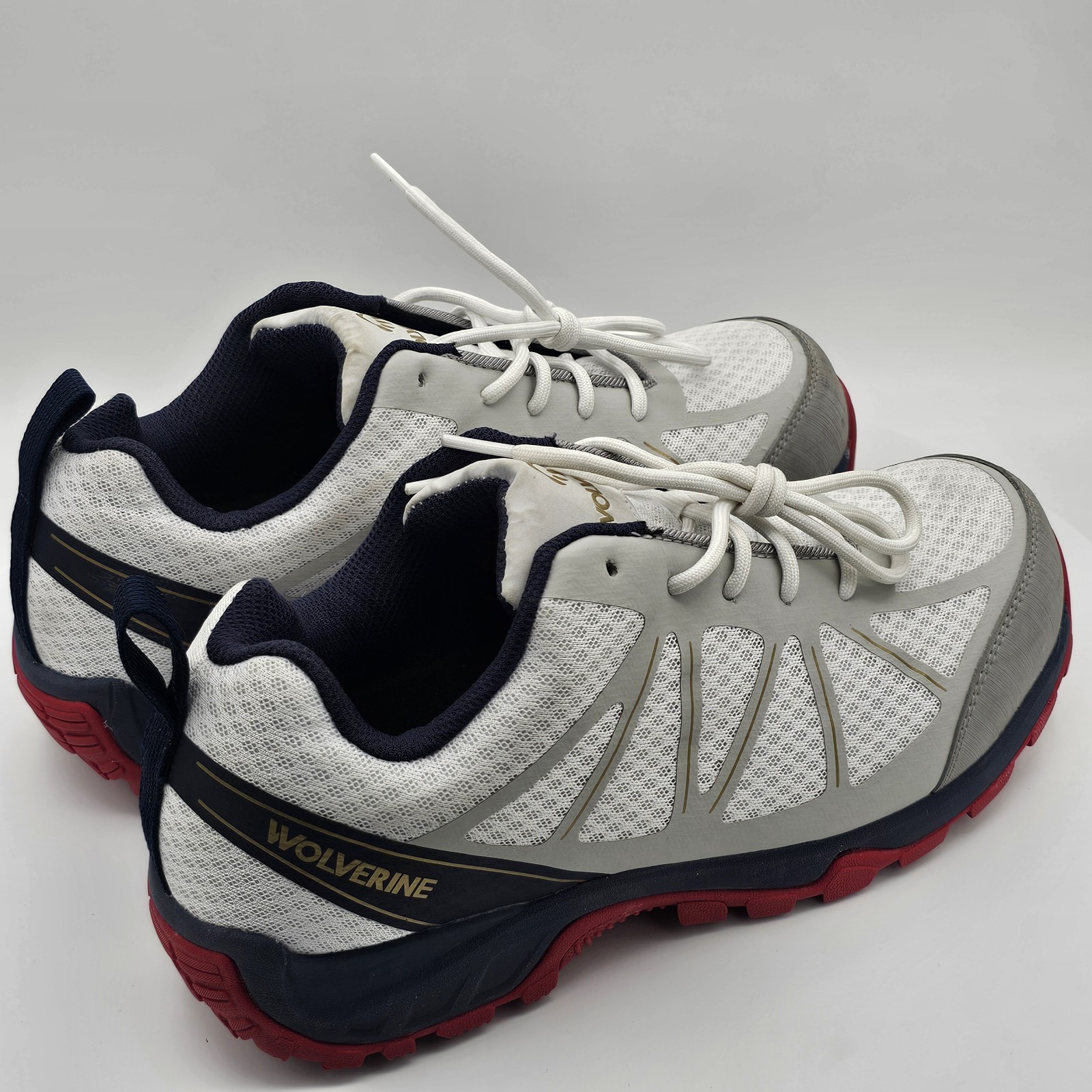 Wolverine Amherst II CarbonMAX Gray Blue Red Mens 8.5 Composite Toe Work Shoes