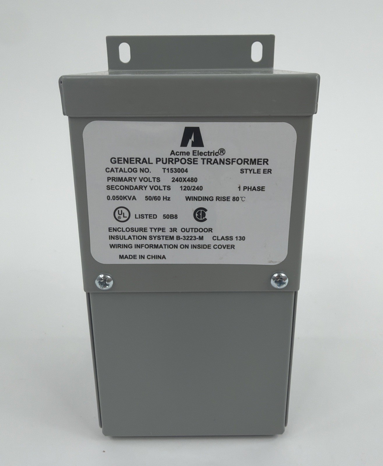 new Acme Electric T153004 Low Voltage Distribution Transformer, 50 Va, Nema 3R,