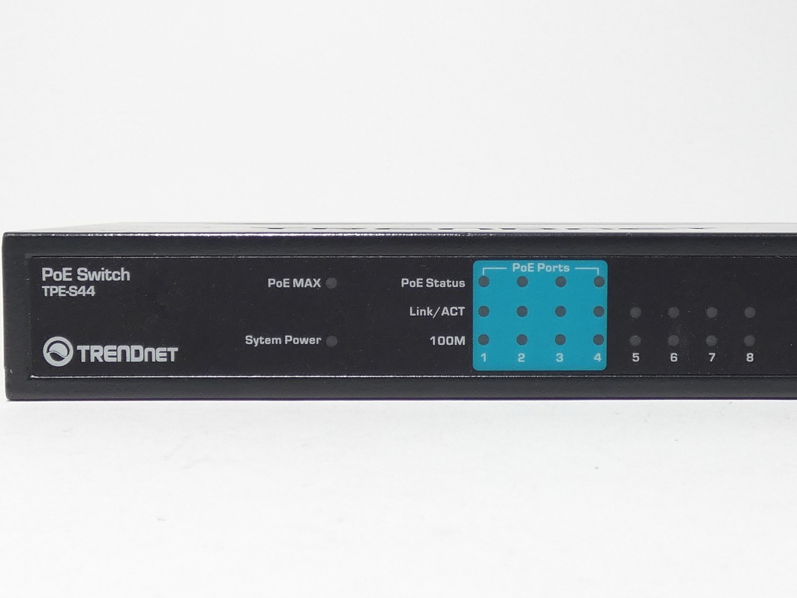 TrendNet TPE-S44 8-Port Ethernet PoE Switch 48VDC NO Power Cord