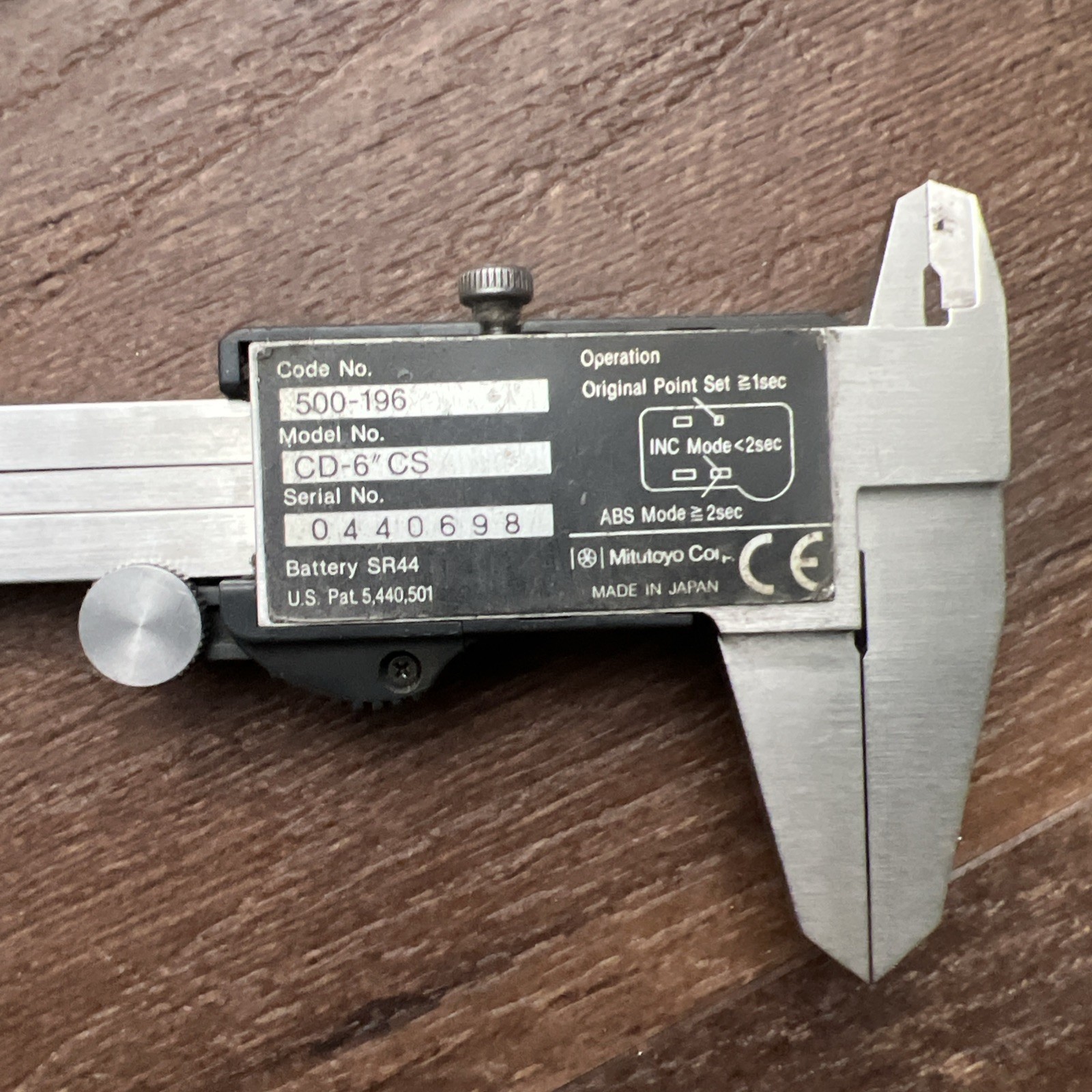 Mitutoyo Absolute Digital Digimatic 0-6 inch Digital Vernier Caliper 500-196-30