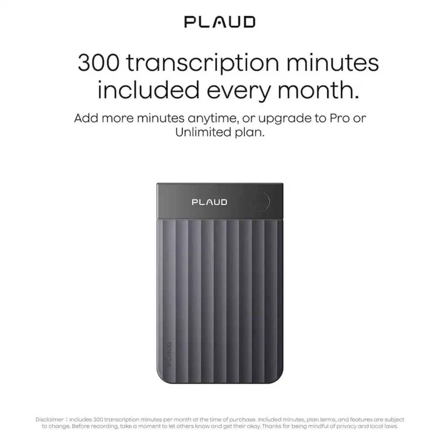 Plaud Note Pro AI Voice Recorder Note Taker PN0300 64GB Black