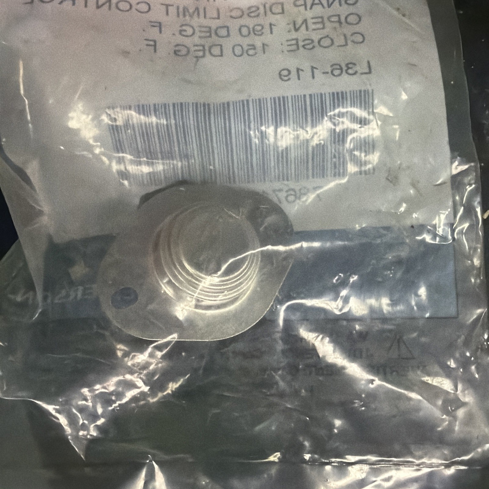 Emerson White Rodgers 3L01-190 Snap Disc Limit Control L36-119
