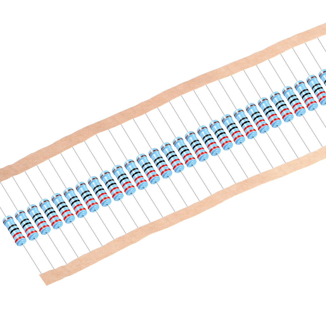 10 Pieces 1 /2Watt(0.5) 1% metal film resistors Over 200 Various Value