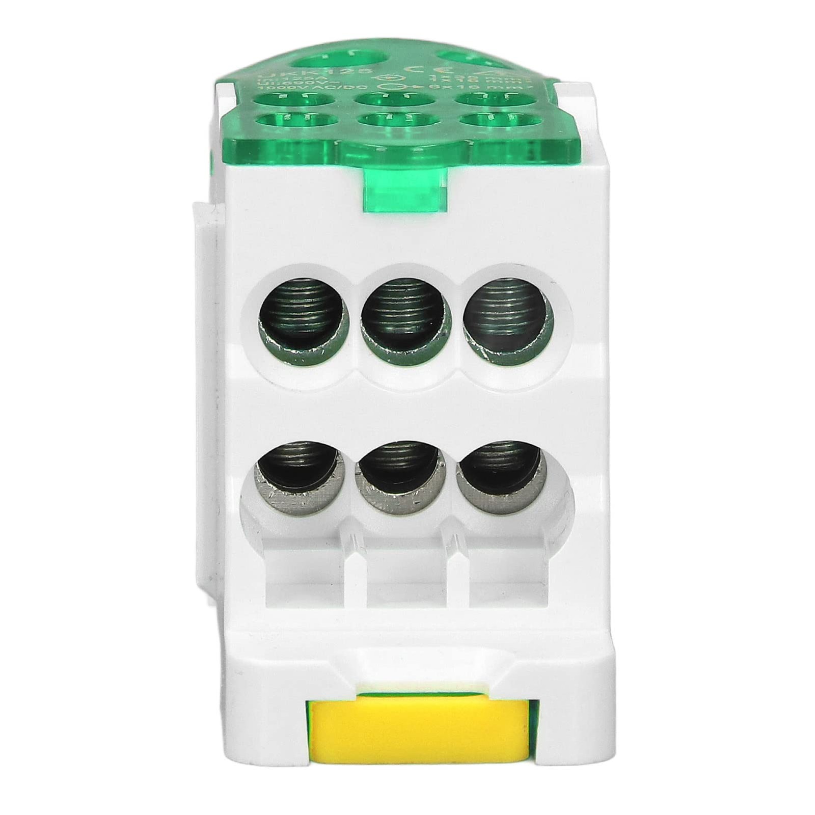 Ukk125 Din Rail Distribution Box Rise Card Slot C45 690V 125A Green Box